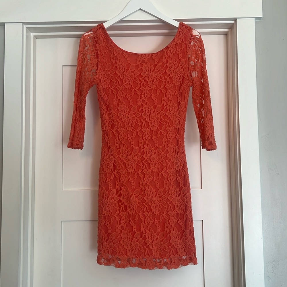 Coral Mini Dress